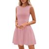 imagePRETTYGARDEN Summer Dresses for Women 2025 Elegant Classy A Line Business Casual Work Graduation Cocktail Short DressDusty Pink