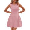 imagePRETTYGARDEN Summer Dresses for Women 2025 Elegant Classy A Line Business Casual Work Graduation Cocktail Short DressDusty Pink