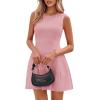 imagePRETTYGARDEN Summer Dresses for Women 2025 Elegant Classy A Line Business Casual Work Graduation Cocktail Short DressDusty Pink