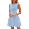 imagePRETTYGARDEN Summer Dresses for Women 2025 Elegant Classy A Line Business Casual Work Graduation Cocktail Short DressLight Blue