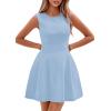 imagePRETTYGARDEN Summer Dresses for Women 2025 Elegant Classy A Line Business Casual Work Graduation Cocktail Short DressLight Blue