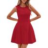 imagePRETTYGARDEN Summer Dresses for Women 2025 Elegant Classy A Line Business Casual Work Graduation Cocktail Short DressRed
