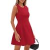 imagePRETTYGARDEN Summer Dresses for Women 2025 Elegant Classy A Line Business Casual Work Graduation Cocktail Short DressRed