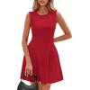 imagePRETTYGARDEN Summer Dresses for Women 2025 Elegant Classy A Line Business Casual Work Graduation Cocktail Short DressRed