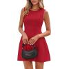 imagePRETTYGARDEN Summer Dresses for Women 2025 Elegant Classy A Line Business Casual Work Graduation Cocktail Short DressRed