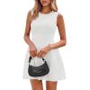 imagePRETTYGARDEN Summer Dresses for Women 2025 Elegant Classy A Line Business Casual Work Graduation Cocktail Short DressWhite