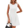 imagePRETTYGARDEN Summer Dresses for Women 2025 Elegant Classy A Line Business Casual Work Graduation Cocktail Short DressWhite