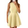 imagePRETTYGARDEN A Line Dresses for Women 2026 Elegant Classy Sleeveless Summer Short Tank Cocktail Party Spring Mini DressYellow