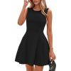 imagePRETTYGARDEN Summer Dresses for Women 2025 Elegant Classy A Line Business Casual Work Graduation Cocktail Short DressBlack