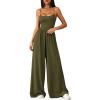 imagePRETTYGARDEN Summer Jumpsuits for Women Casual 2026 Wide Leg Date Night Rompers Sleeveless Beach Vacation One Piece OutfitsArmy Green