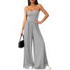 imagePRETTYGARDEN Summer Jumpsuits for Women Casual 2026 Wide Leg Date Night Rompers Sleeveless Beach Vacation One Piece OutfitsGrey