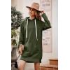 imagePRETTYGARDEN Sweatshirt for Women 2025 Fall Oversized Pullover Long Sleeve Casual Hoodie Dress Kangaroo Pocket Winter ClothesArmy Green