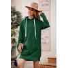 imagePRETTYGARDEN Sweatshirt for Women 2025 Fall Oversized Pullover Long Sleeve Casual Hoodie Dress Kangaroo Pocket Winter ClothesDark Green