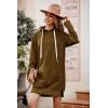 imagePRETTYGARDEN Sweatshirt for Women 2025 Fall Oversized Pullover Long Sleeve Casual Hoodie Dress Kangaroo Pocket Winter ClothesDark Khaki