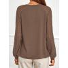 imagePRETTYGARDEN Womens Long Sleeve Shirts Lace Tops 2025 Fall Fashion Outfits Dressy Casual Blouses Work ClothesLight Brown