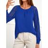 imagePRETTYGARDEN Womens Long Sleeve Shirts Lace Tops 2025 Fall Fashion Outfits Dressy Casual Blouses Work ClothesRoyal Blue