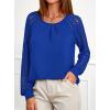 imagePRETTYGARDEN Womens Long Sleeve Shirts Lace Tops 2025 Fall Fashion Outfits Dressy Casual Blouses Work ClothesRoyal Blue
