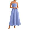 imagePRETTYGARDEN Cocktail Dresses for Women 2026 Summer Formal Elegant Tube Top Strapless Spring Wedding Guest Party Midi DressLight Blue