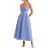 imagePRETTYGARDEN Cocktail Dresses for Women 2026 Summer Formal Elegant Tube Top Strapless Spring Wedding Guest Party Midi DressLight Blue
