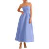 imagePRETTYGARDEN Cocktail Dresses for Women 2026 Summer Formal Elegant Tube Top Strapless Spring Wedding Guest Party Midi DressLight Blue
