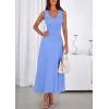 imagePRETTYGARDEN Womens Summer Casual Dresses 2026 Spring Sleeveless V Neck Midi Business Work A Line Pleated Cocktail DressLight Blue