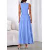 imagePRETTYGARDEN Womens Summer Casual Dresses 2026 Spring Sleeveless V Neck Midi Business Work A Line Pleated Cocktail DressLight Blue