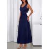 imagePRETTYGARDEN Womens Summer Casual Dresses 2026 Spring Sleeveless V Neck Midi Business Work A Line Pleated Cocktail DressNavy