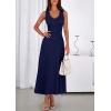 imagePRETTYGARDEN Womens Summer Casual Dresses 2026 Spring Sleeveless V Neck Midi Business Work A Line Pleated Cocktail DressNavy