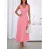 imagePRETTYGARDEN Womens Summer Casual Dresses 2026 Spring Sleeveless V Neck Midi Business Work A Line Pleated Cocktail DressPink