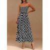 imagePRETTYGARDEN Womens Summer Dresses 2026 Spring Sleeveless Spaghetti Straps Casual Midi Dress Polka Dot Smocked Beach SundressBlack