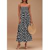 imagePRETTYGARDEN Womens Summer Dresses 2026 Spring Sleeveless Spaghetti Straps Casual Midi Dress Polka Dot Smocked Beach SundressBlack