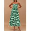 imagePRETTYGARDEN Womens Summer Dresses 2026 Spring Sleeveless Spaghetti Straps Casual Midi Dress Polka Dot Smocked Beach SundressGreen