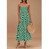 imagePRETTYGARDEN Womens Summer Dresses 2026 Spring Sleeveless Spaghetti Straps Casual Midi Dress Polka Dot Smocked Beach SundressGreen