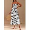 imagePRETTYGARDEN Womens Summer Dresses 2026 Spring Sleeveless Spaghetti Straps Casual Midi Dress Polka Dot Smocked Beach SundressWhite