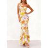 imagePRETTYGARDEN Womens Summer One Shoulder Maxi Dress 2026 Floral Sleeveless Bodycon Mesh Long Formal Wedding Guest DressesFloral Apricot
