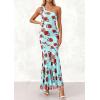 imagePRETTYGARDEN Womens Summer One Shoulder Maxi Dress 2026 Floral Sleeveless Bodycon Mesh Long Formal Wedding Guest DressesFloral Blue Rose