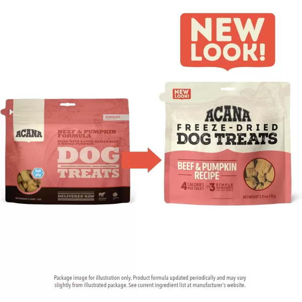 imageACANA High Protein Biscuits Dog Treats Crunchy Chicken Liver Recipe 9ozFreezeDried Treats Beef amp Pumpkin 125oz