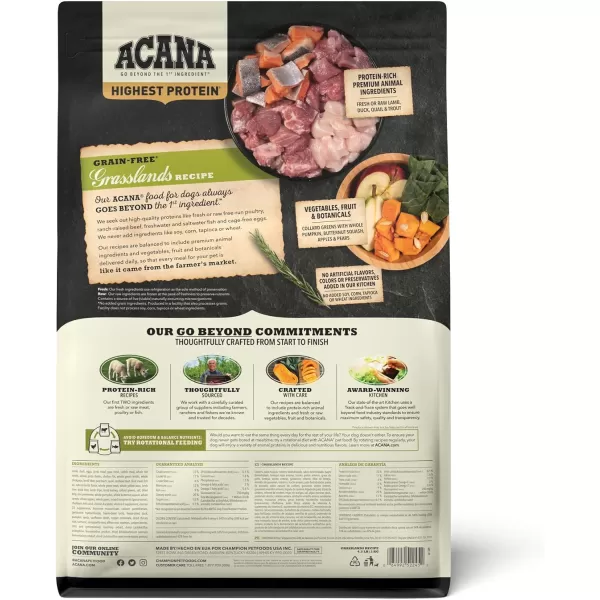 imageACANA Highest Protein Dry Dog Food Wild Atlantic Fish Recipe 25lbGrasslands 45 Pound Pack of 1