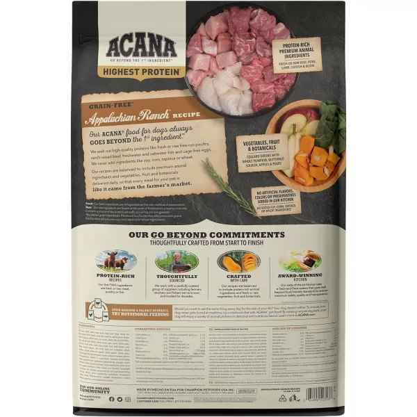 imageACANA Highest Protein Grasslands Grain Free Dry Dog Food 13lbAppalachian Ranch 13 lb