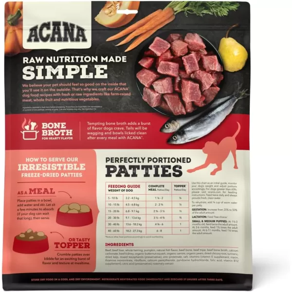 imageACANA Premium Chunks Wet Dog Food Beef Recipe in Bone Broth 128oz Case of 12FreezeDried Food Beef 14 Ounce Pack of 1