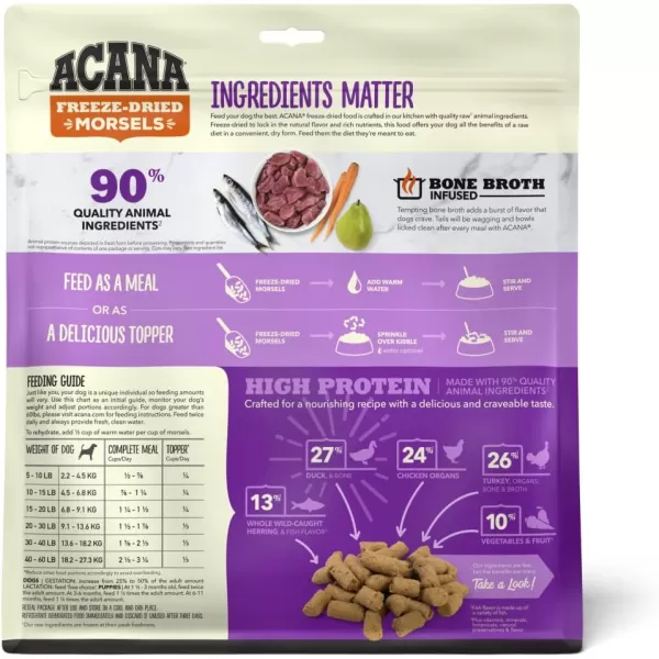 imageACANA Premium Chunks Wet Dog Food Beef Recipe in Bone Broth 128oz Case of 12FreezeDried Food Duck 8 Ounce Pack of 1