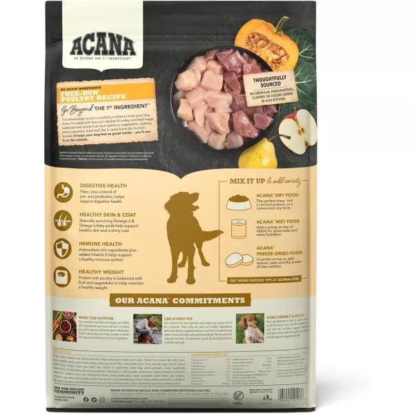 imageACANA Premium Chunks Wet Dog Food Beef Recipe in Bone Broth 128oz Case of 12Grain Free Kibble FreeRun Poultry 13 Pound Pack of 1