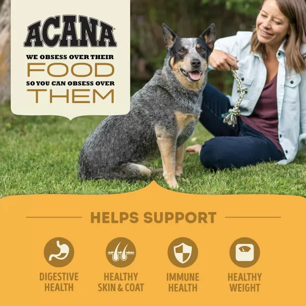 imageACANA Premium Chunks Wet Dog Food Beef Recipe in Bone Broth 128oz Case of 12Grain Free Kibble FreeRun Poultry 13 Pound Pack of 1