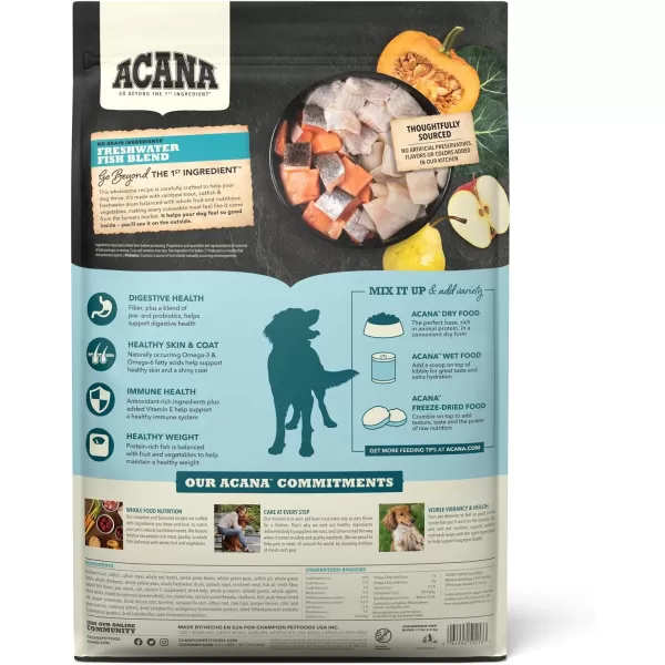 imageACANA Premium Chunks Wet Dog Food Beef Recipe in Bone Broth 128oz Case of 12Grain Free Kibble Freshwater Fish 13 Pound Pack of 1