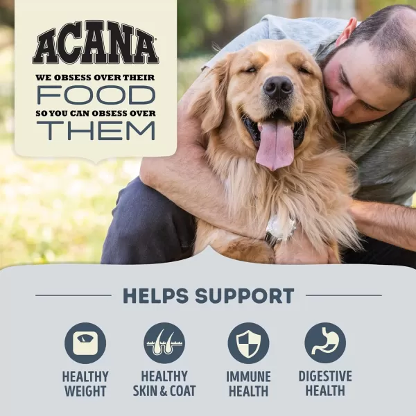 imageACANA Premium Chunks Wet Dog Food Beef Recipe in Bone Broth 128oz Case of 12Grain Free Kibble Light amp Fit 45 Pound Pack of 1