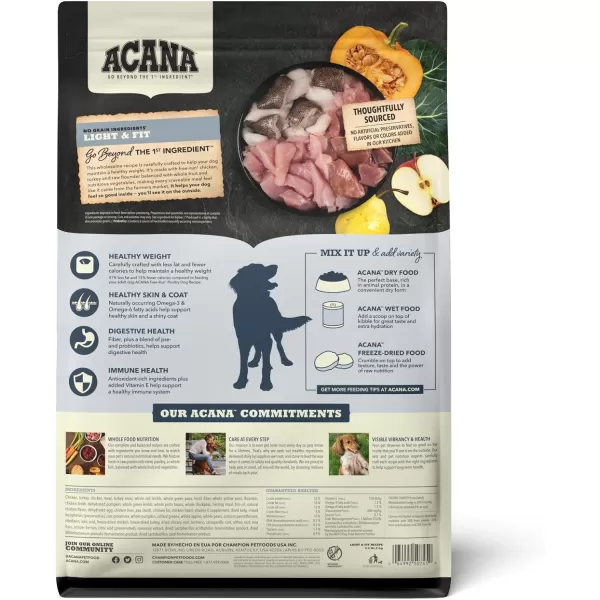 imageACANA Premium Chunks Wet Dog Food Beef Recipe in Bone Broth 128oz Case of 12Grain Free Kibble Light amp Fit 45 Pound Pack of 1