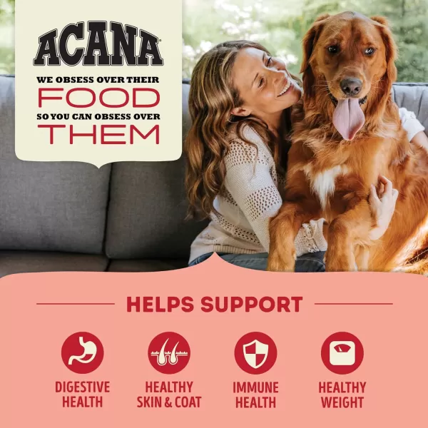 imageACANA Premium Chunks Wet Dog Food Beef Recipe in Bone Broth 128oz Case of 12Grain Free Kibble Red Meat 13 Pound Pack of 1