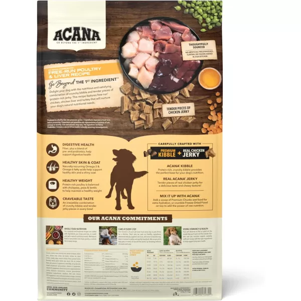 imageACANA Premium Chunks Wet Dog Food Beef Recipe in Bone Broth 128oz Case of 12Grain Free Kibble with Jerky Chicken 4 Pound Pack of 1