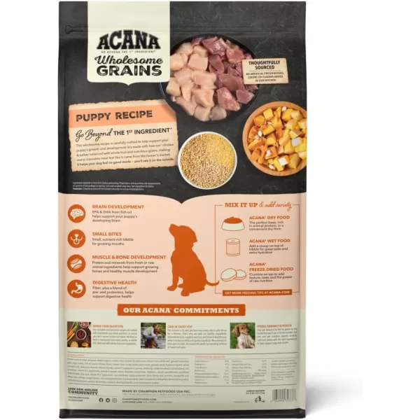 imageACANA Premium Pate Wet Dog Food Puppy Recipe in Bone Broth 128oz Case of 12Wholesome Grains 225 Pound Pack of 1