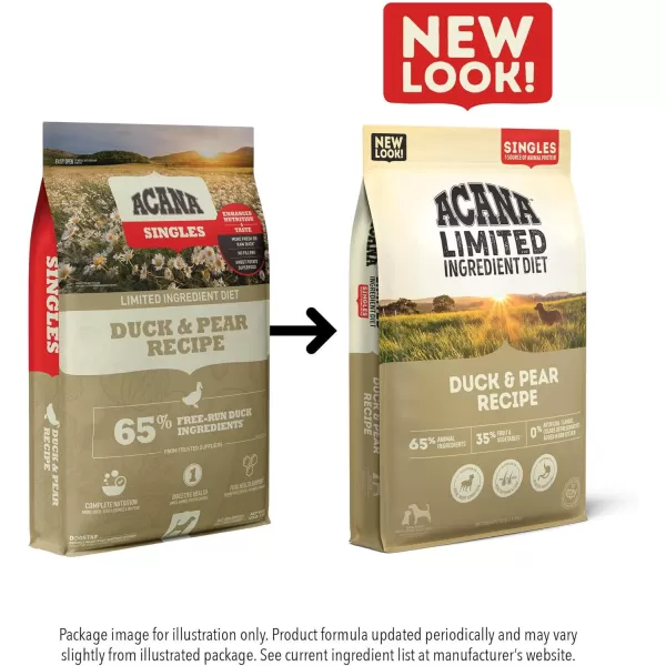 imageACANA Singles Limited Ingredient Dry Dog Food Grain Free Lamb amp Apple Dog Food Recipe 13lbGrainFree Duck amp Pear 45 Pound Pack of 1